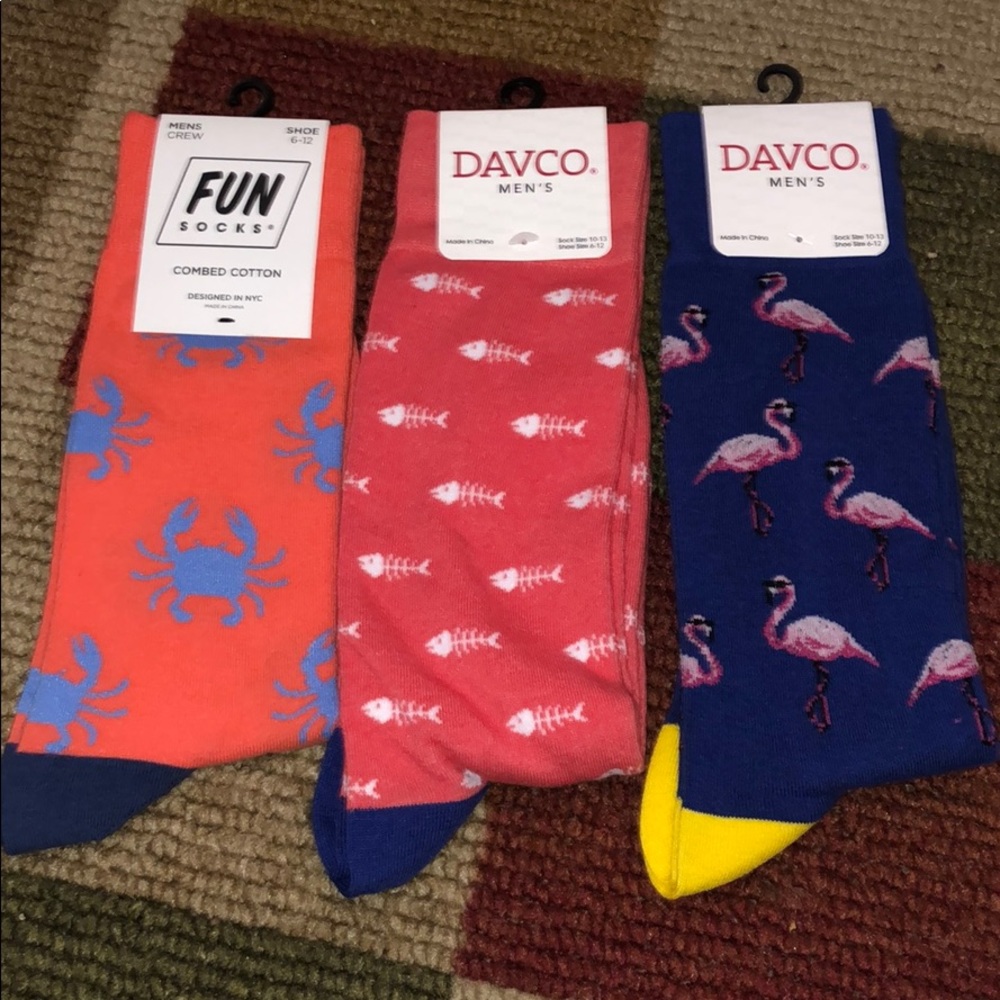 Fun Davco socks three pairs